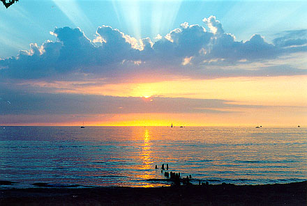 Sunset Explosion over Silver Beach